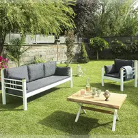 Set de gradina Asir Kappis alb/antracit 4 piese picture - 4