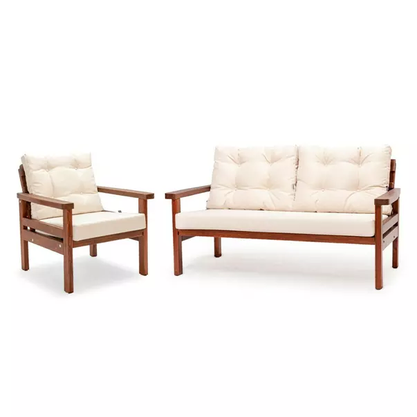 Set de gradina Asir Milan 2 piese bej/nuc picture - 2