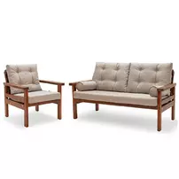 Set de gradina Asir Milan 2 piese crem/nuc picture - 2