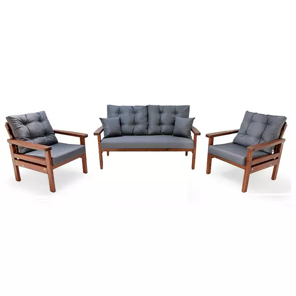 Set de gradina Asir Milan antracit/nuc 3 piese picture - 2