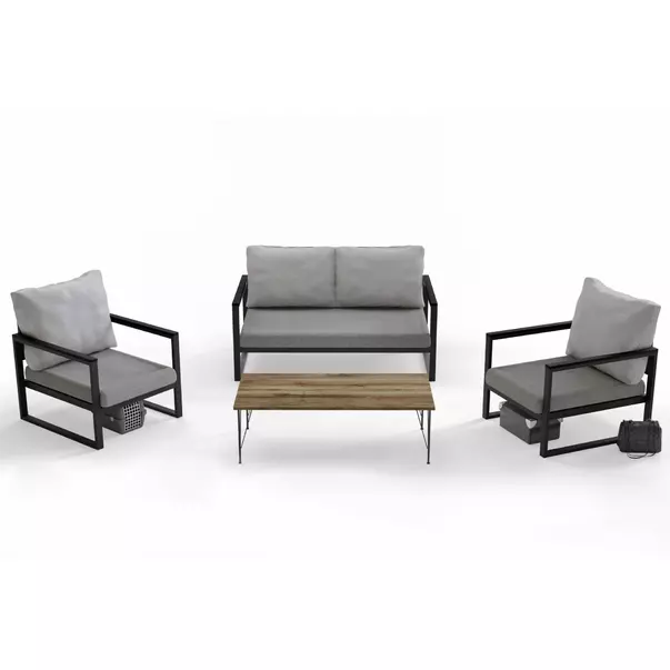 Set de gradina Asir MTLKNP002 4 piese bej/negru