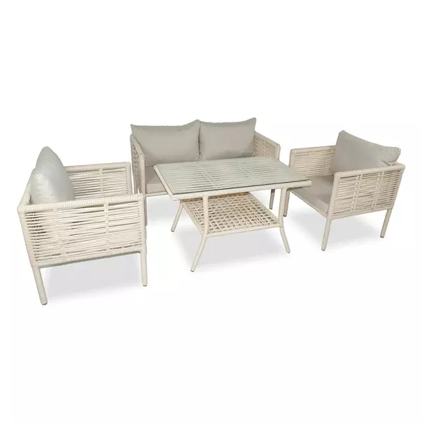 Set de gradina Asir Newyork 4 piese crem