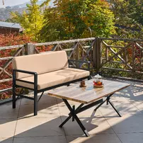Set de gradina Asir Pandora 3 piese negru/bej picture - 2