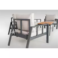 Set de gradina Asir Sedef 4 piese antracit picture - 4