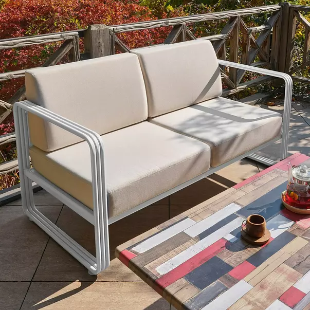 Set de gradina Asir Solaris 4 piese alb/crem picture - 3