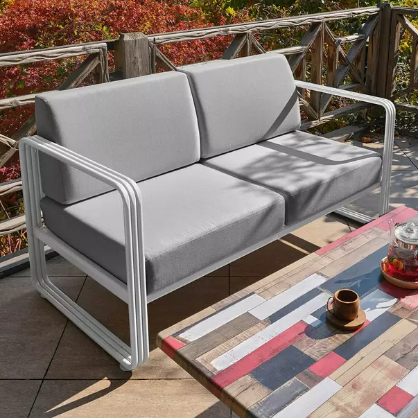 Set de gradina Asir Solaris 4 piese alb/gri picture - 3