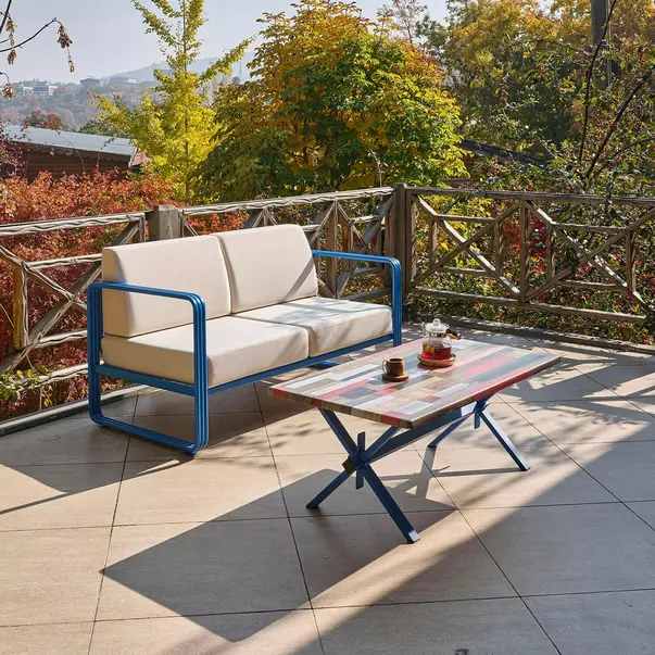 Set de gradina Asir Solaris 4 piese albastru/crem picture - 13