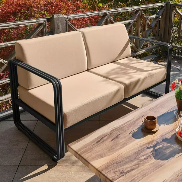 Set de gradina Asir Solaris 4 piese negru/bej picture - 7