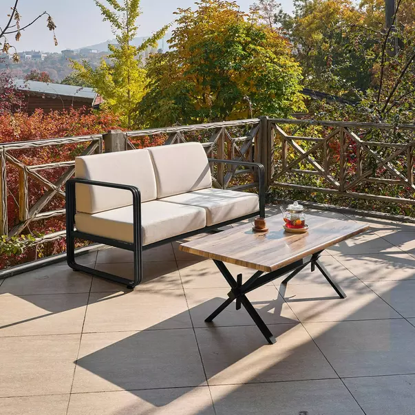 Set de gradina Asir Solaris 4 piese negru/crem picture - 2