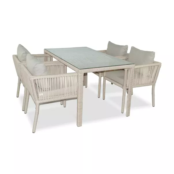 Set de gradina Asir Vera 5 piese crem/alb