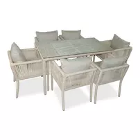 Set de gradina Asir Vera 7 piese crem/alb picture - 1