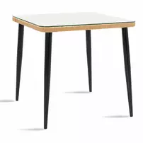 Set de gradina din 5 piese Pakoworld Naoki metal negru/poliratan natural