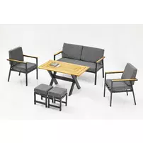 Set de gradina din 6 piese Asir Daisy antracit picture - 12