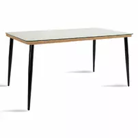 Set de gradina din 7 piese Pakoworld Naoki metal negru/poliratan natural