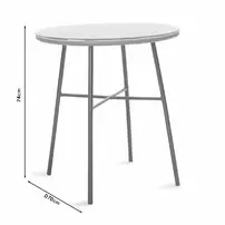 Set de gradina Pakoworld Gaus-Naoki 3 piese poliratan/metal negru picture - 5