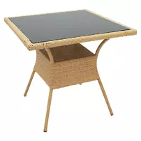 Set de gradina Pakoworld Laura 5 piese metal/sticla maro picture - 2
