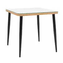 Set de gradina Pakoworld Naoki 3 piese metal negru/poliratan