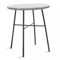 Set de gradina Pakoworld Naoki-Gaus 3 piese metal negru/poliratan gri picture - 3