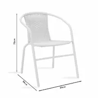 Set de gradina Pakoworld Valor-Obbi metal alb 5 piese picture - 5