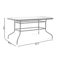 Set de gradina Pakoworld Valor-Tade 5 piese metal alb picture - 4