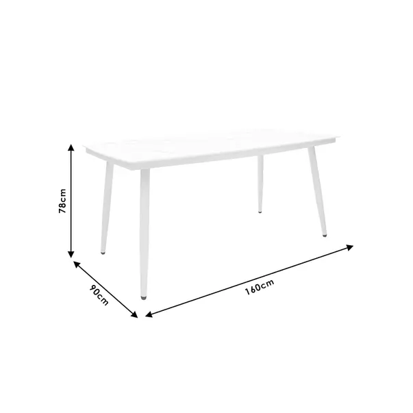 Set de gradina Pakoworld Zeren 7 piese metal sticla alb picture - 4