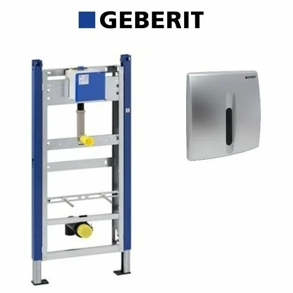 Set de instalare Geberit Prepack pentru pisoar cu senzor si clapeta crom mat picture - 1