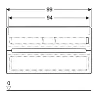 Set dulap baza suspendat Geberit Modo alb lucios 2 sertare si lavoar 100 cm picture - 9