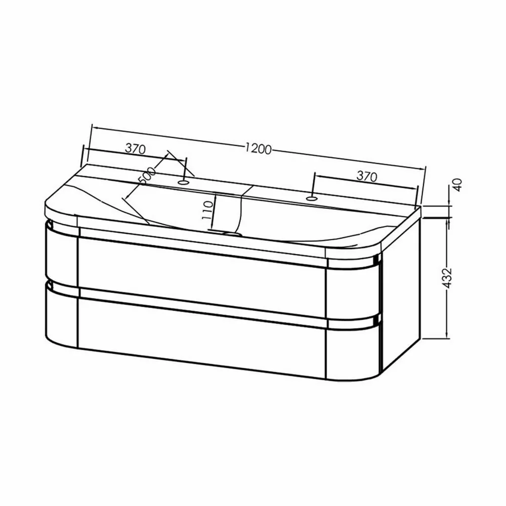 Set dulap baza suspendat KolpaSan Vittoria gri cu lavoar 100 cm