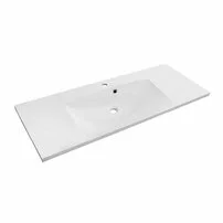 Set dulap baza suspendat negru Oristo Siena cu 2 sertare si lavoar din compozit Amelia 120 cm picture - 2