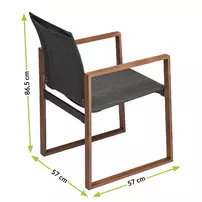 Set mobilier de gradina Mirpol Duisburg negru picture - 3