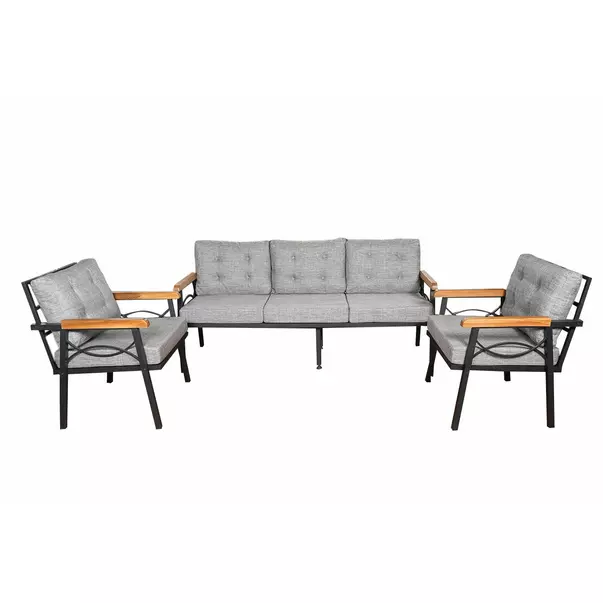 Set pentru gradina Asir Damla 3 piese gri/negru picture - 14