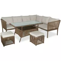 Set pentru gradina Asir Shangai 4 piese maro inchis picture - 2