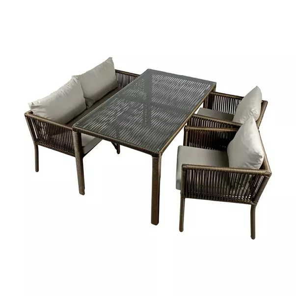 Set pentru gradina maro/alb Asir Vera 5 piese picture - 1