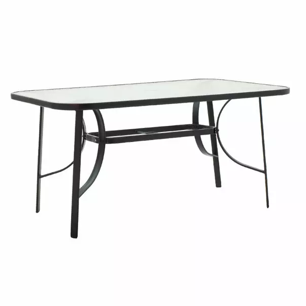 Set pentru gradina Pakoworld Malena 7 piese negru metal/sticla picture - 10