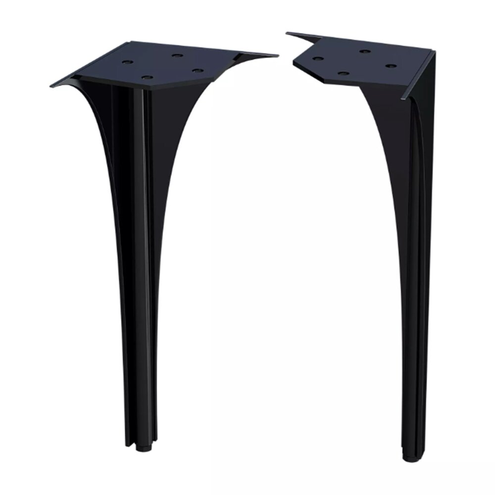 Set picioare spate pentru mobilier Oristo Louis 27.5 cm negru lucios 27.5 imagine 2022