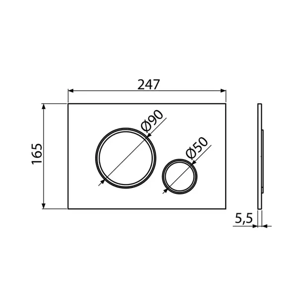 Set rezervor WC cu cadru incastrat Alcadrain AM101/1120 si clapeta de actionare Thin M776 alb - crom picture - 3