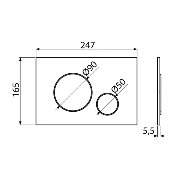Set rezervor WC cu cadru incastrat Alcadrain AM101/1120 si clapeta de actionare Thin M676 alb mat picture - 3