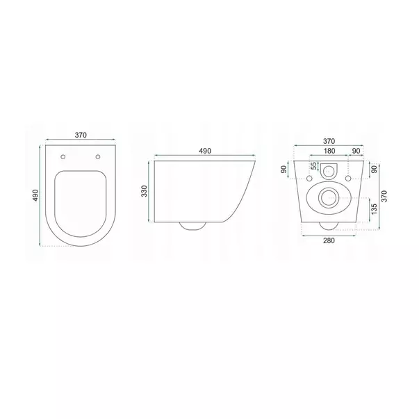 Set rezervor WC cu cadru incastrat Alcadrain AM101/1120 si clapeta M775 alb plus vas WC Rea Carlo cu capac softclose alb picture - 4