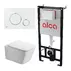 Set rezervor WC cu cadru incastrat Alcadrain AM101/1120 si clapeta M770 alb plus vas WC Fluminia Paris cu capac softclose picture - 1