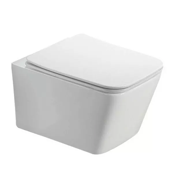 Set rezervor WC cu cadru incastrat Alcadrain AM101/1120 si clapeta M770 alb plus vas WC Fluminia Paris cu capac softclose picture - 7
