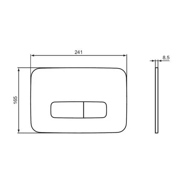 Set rezervor WC cu cadru Ideal Standard ProSys si clapeta Oleas M3 gri Magnetic Grey picture - 7