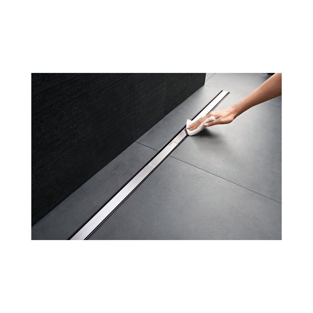 Set rigola pentru dus Geberit CleanLine 90-200 mm plus capac 30-90 cm metal periat cu margine neagra 30-90