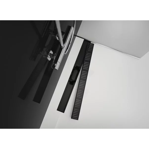 Set rigola dus cu capac negru mat Alcadrain APZ10BLACK Simple 85 cm picture - 3