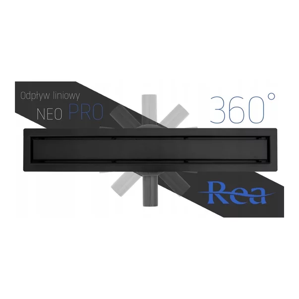 Set rigola pentru dus plus capac 50 cm Rea Neo Pro 2 in 1 negru picture - 12
