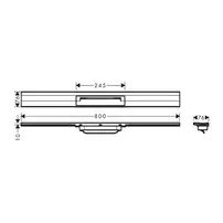 Set rigola pentru dus plus capac Hansgrohe RainDrain Flex ajustabil crom lucios 80 cm picture - 2