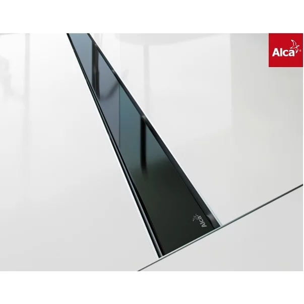 Set rigola pentru dus plus capac sticla neagra Alcadrain Glass si APZ106 115 cm picture - 5