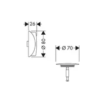 Set superior scurgere cada alb mat Hansgrohe Flexaplus picture - 2
