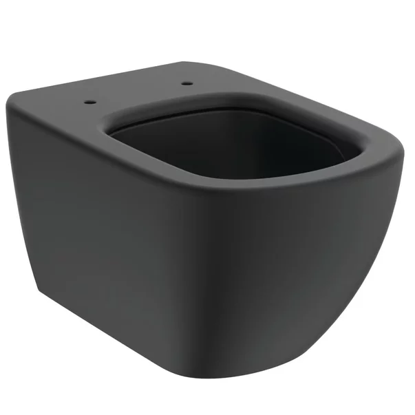 Set vas wc cu capac softclose si bideu suspendat Ideal Standard Tesi Aquablade negru mat Silk Black picture - 2