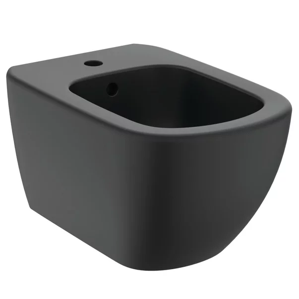 Set vas wc cu capac softclose si bideu suspendat Ideal Standard Tesi Aquablade negru mat Silk Black picture - 9