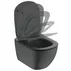 Set vas wc cu capac softclose si bideu suspendat Ideal Standard Tesi Aquablade negru mat Silk Black - 4